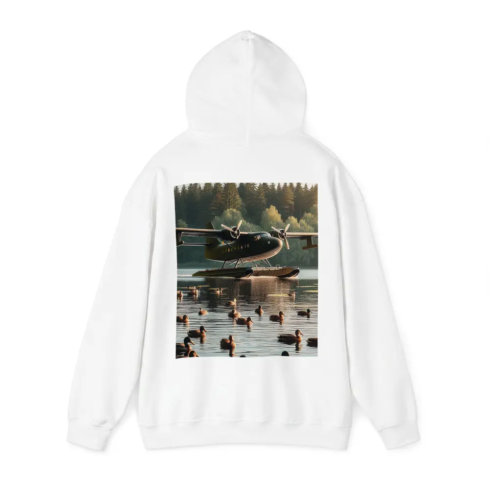 Seaplane on Lake With Mallard Ducks – Hoodies