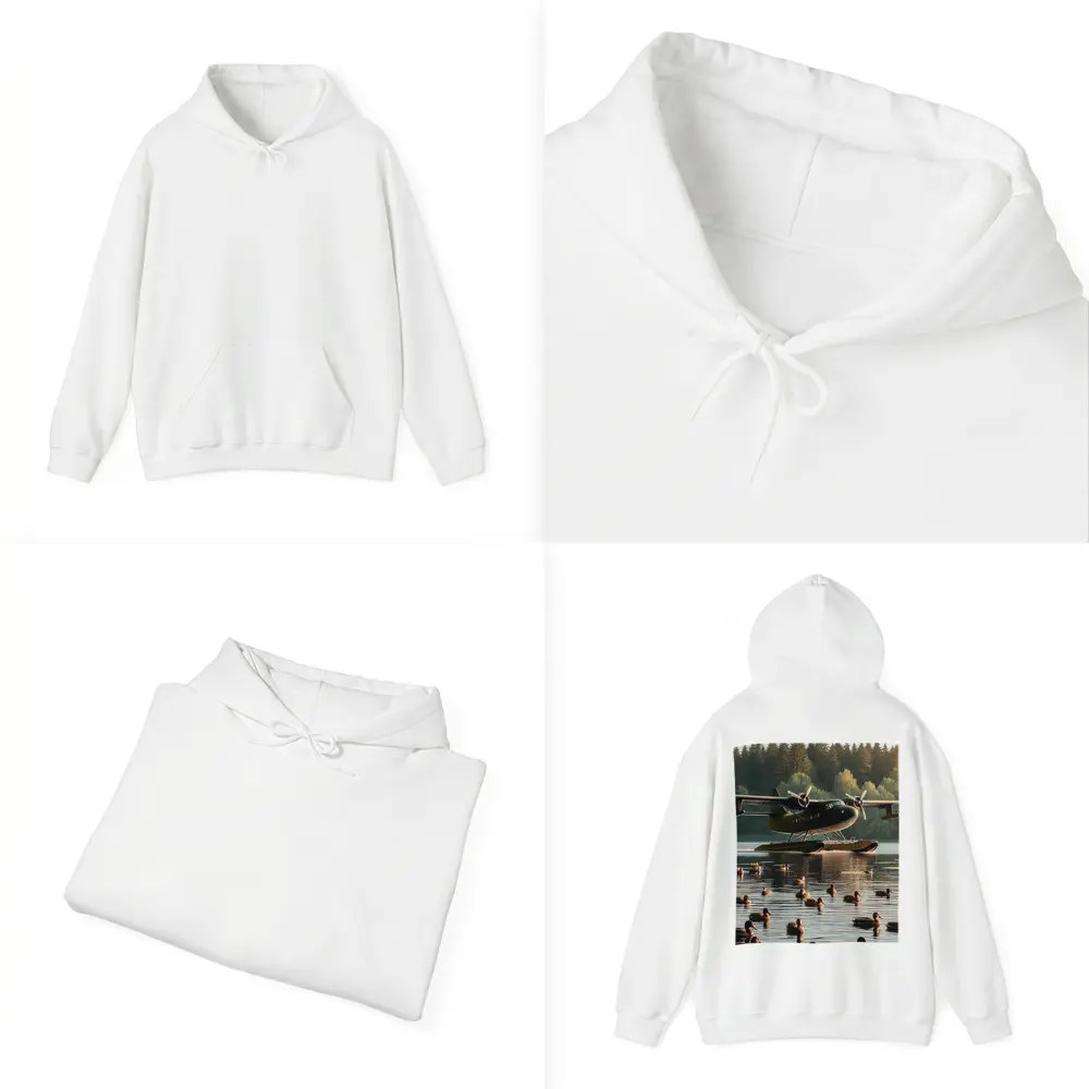 Seaplane on Lake With Mallard Ducks – Hoodies
