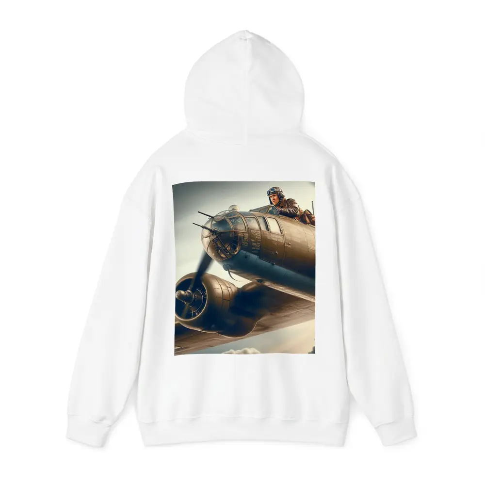 WWII Bomber Pilot Flying Above Clouds – Hoodies
