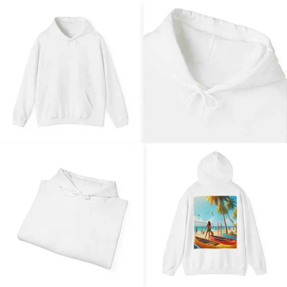 Beach Volleyball Game Tropical Summer Scene – Hoodies
