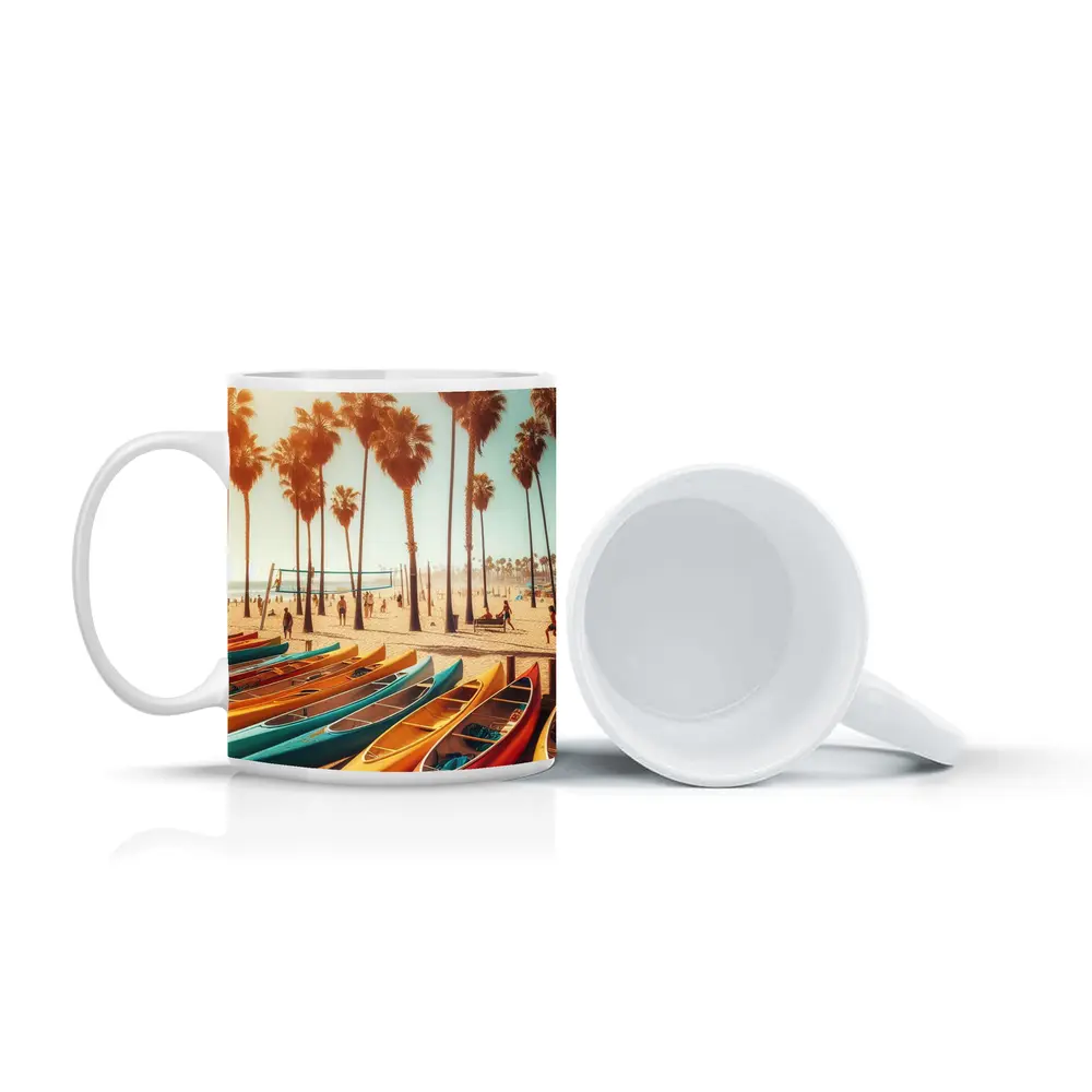 Colorful Kayaks Venice Beach Palm Trees – Mugs