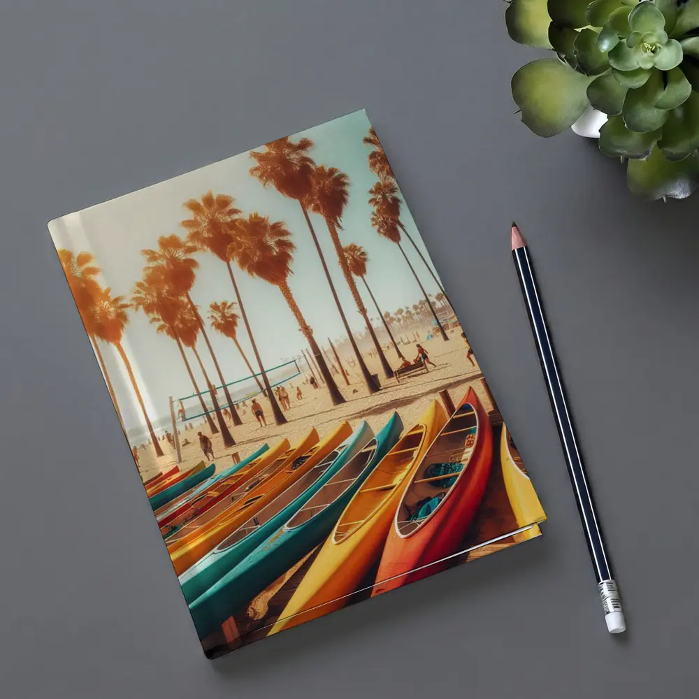 Colorful Kayaks Venice Beach Palm Trees – Notebooks