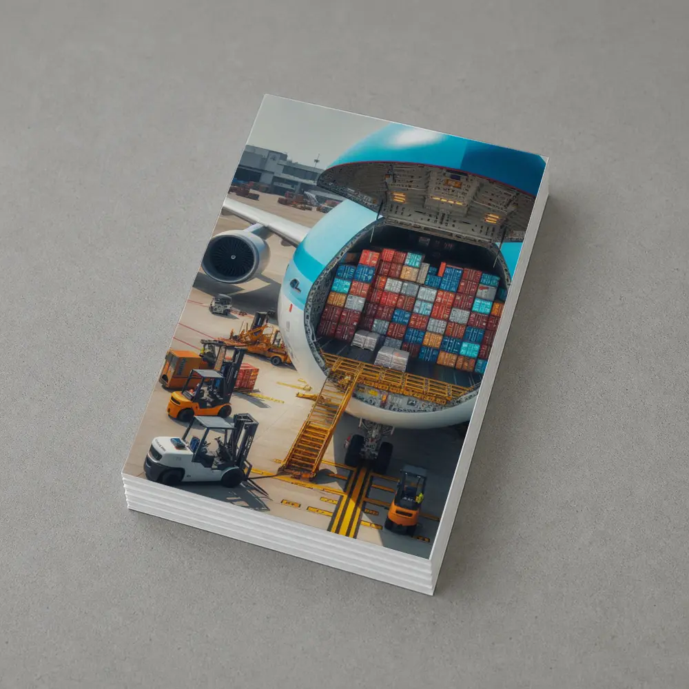Cargo Plane Loaded With Shipping Containers – Postcards