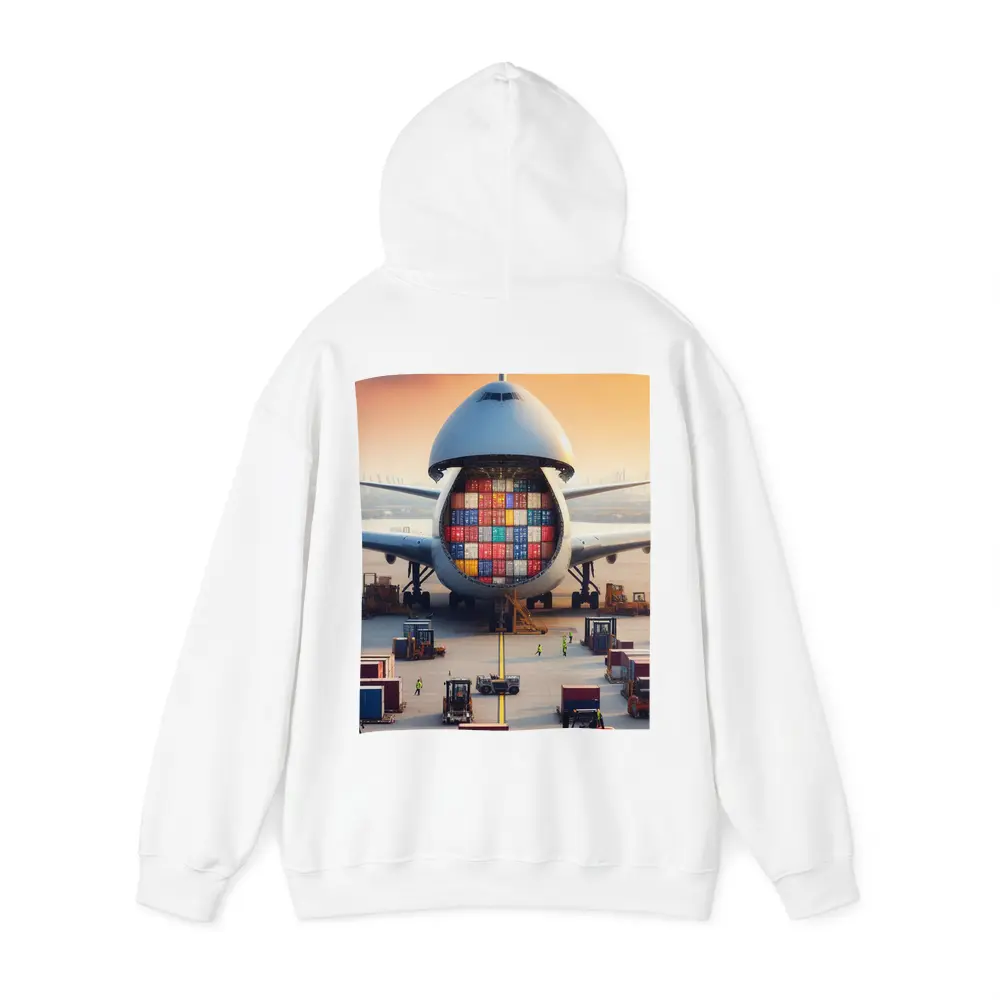 Cargo Airplane Loading Shipping Containers Airport – Hoodies