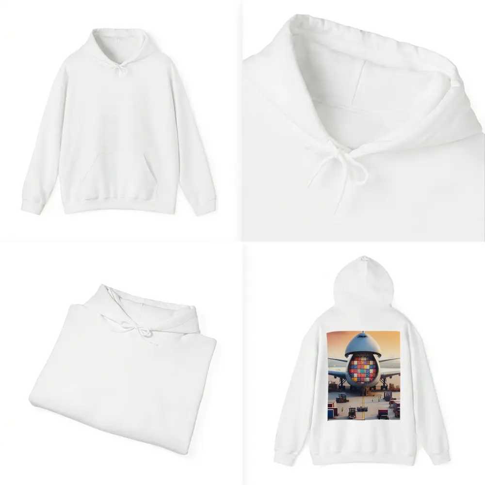 Cargo Airplane Loading Shipping Containers Airport – Hoodies