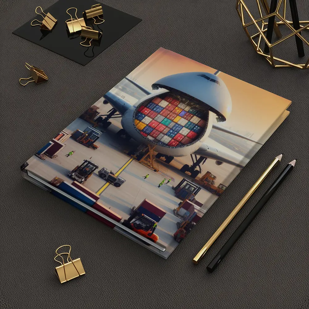 Cargo Airplane Loading Shipping Containers Airport – Notebooks