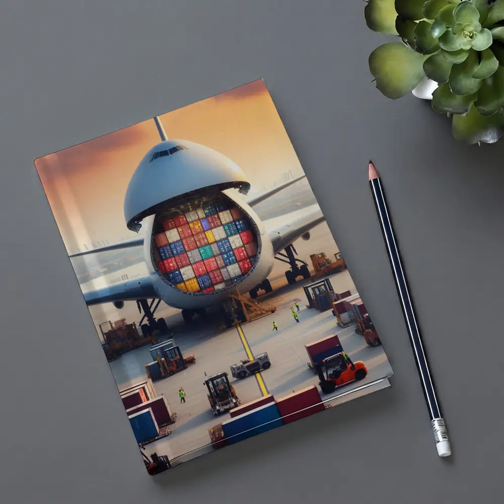 Cargo Airplane Loading Shipping Containers Airport – Notebooks