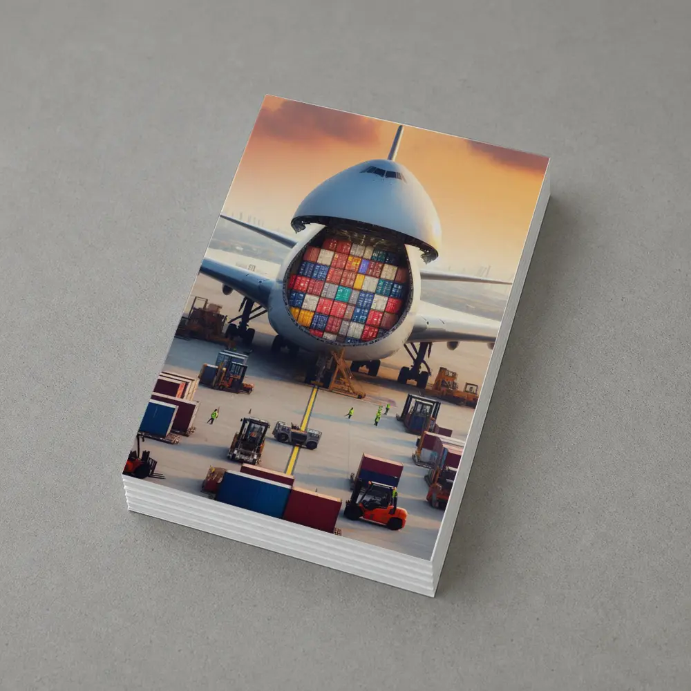 Cargo Airplane Loading Shipping Containers Airport – Postcards