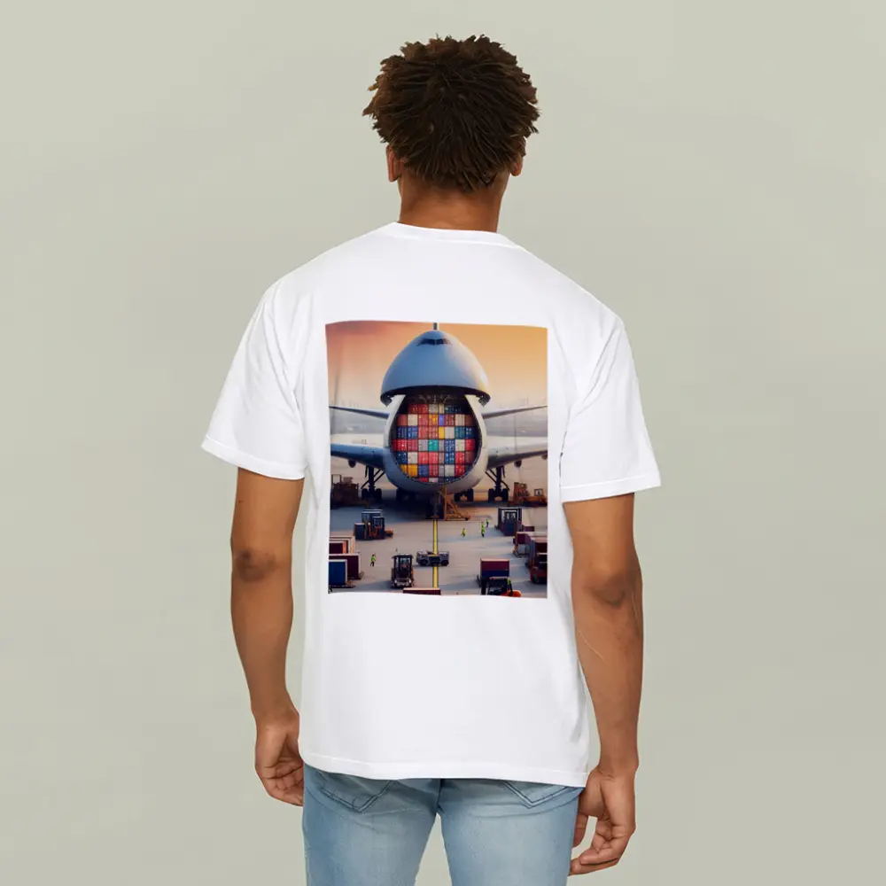 Cargo Airplane Loading Shipping Containers Airport – T-Shirts