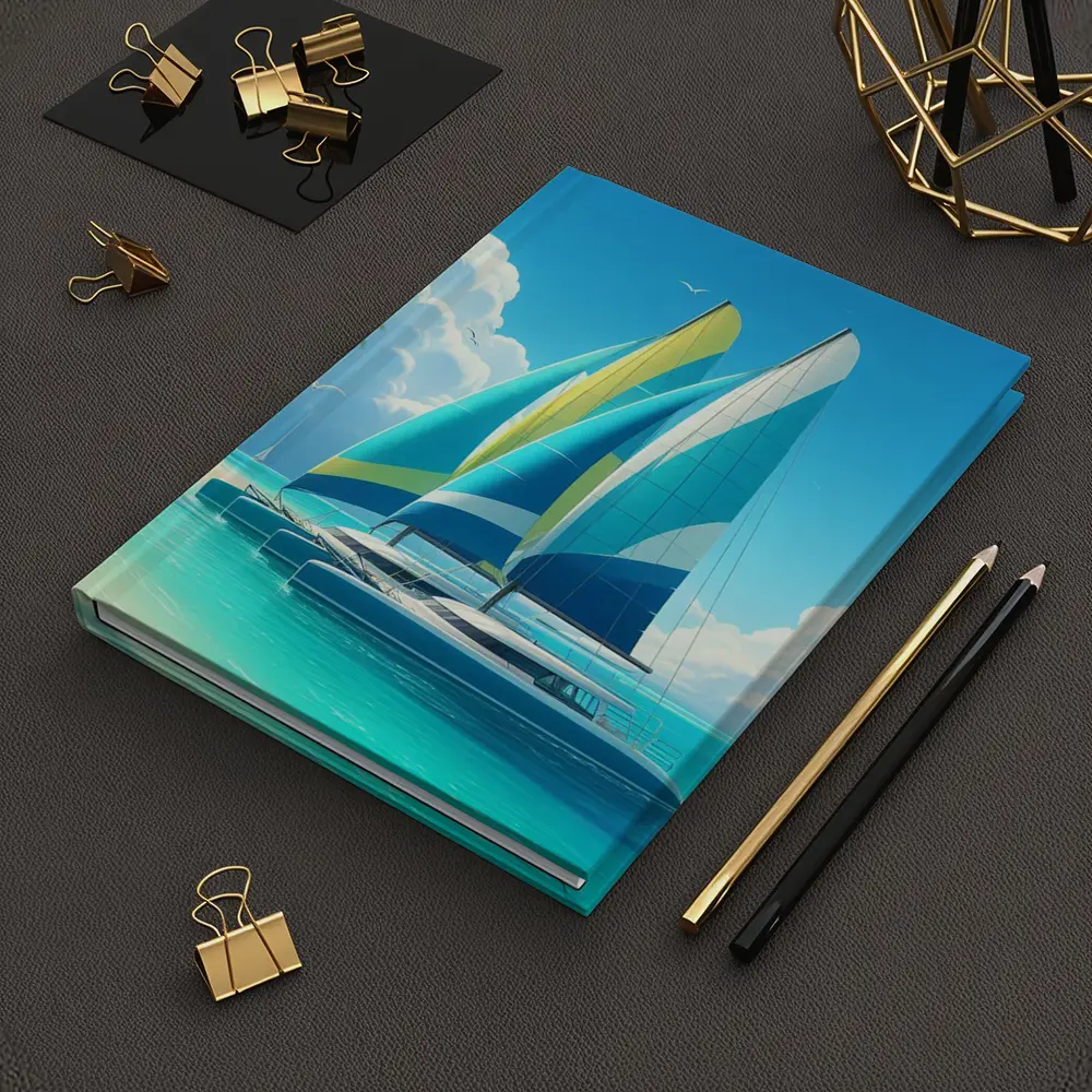 Catamarans Sailing Tropical Blue Ocean Beach – Notebooks