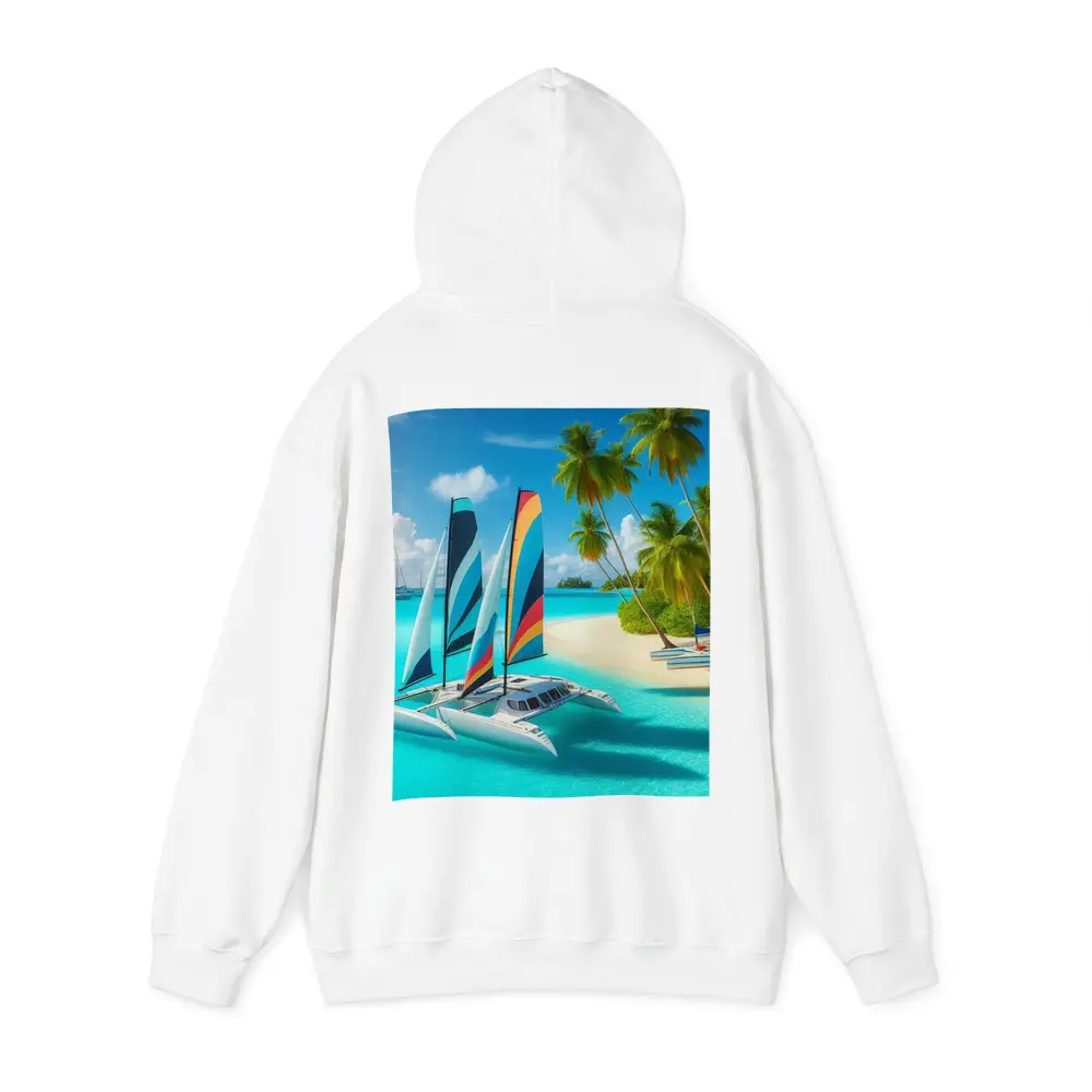 Catamaran Sailboat Tropical Island Crystal Waters – Hoodies