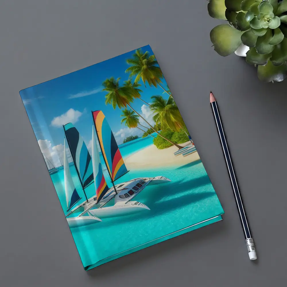Catamaran Sailboat Tropical Island Crystal Waters – Notebooks