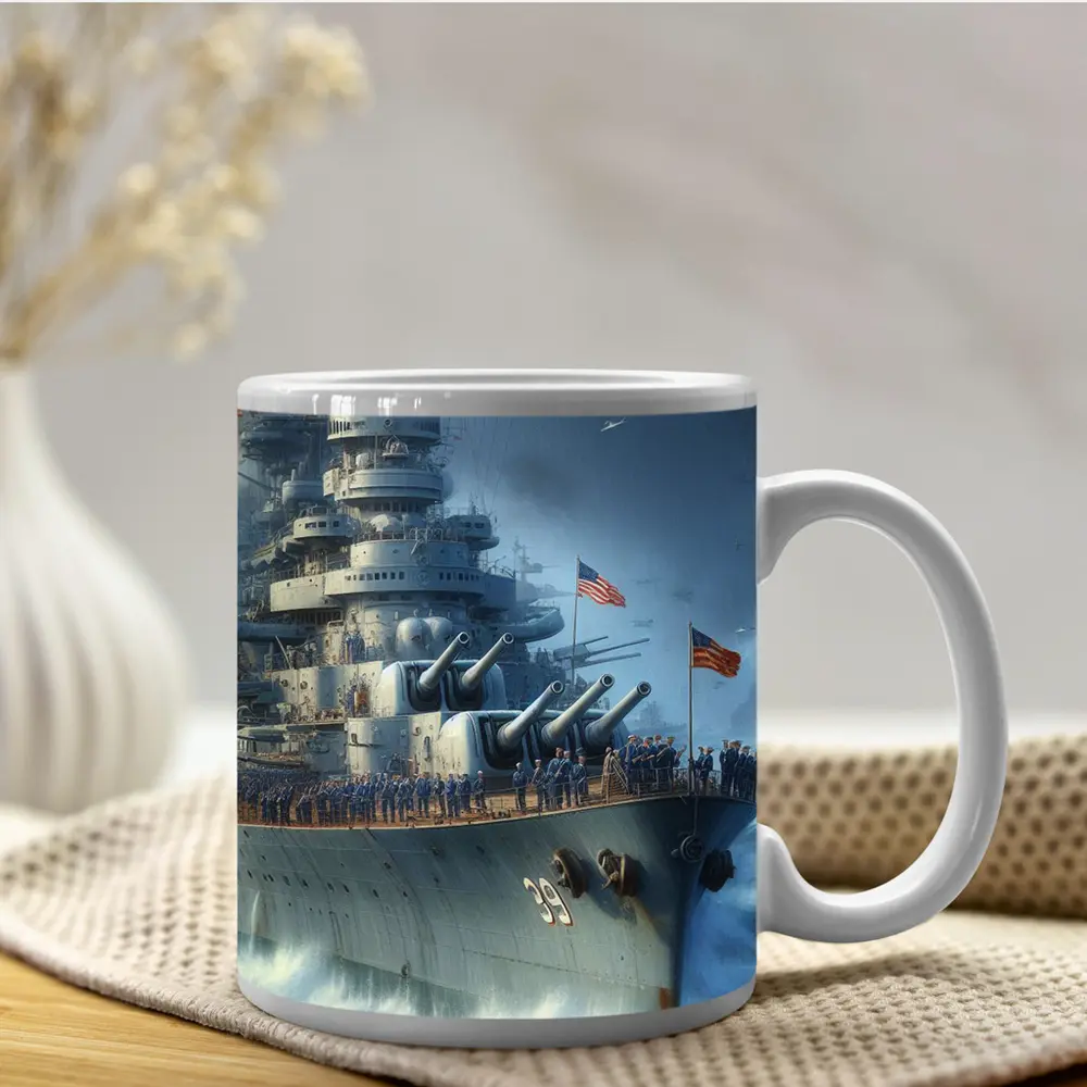 US Navy Battleship Crew at Sea – Mugs