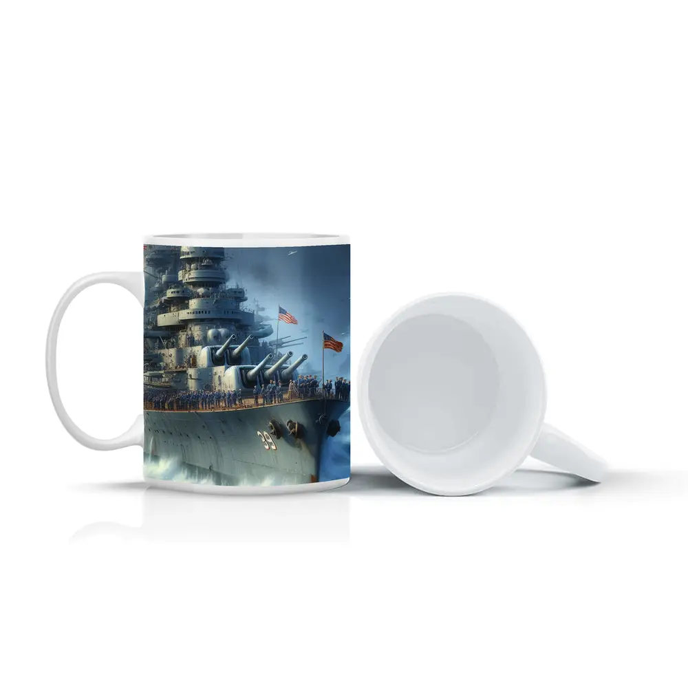 US Navy Battleship Crew at Sea – Mugs