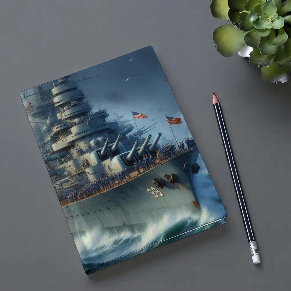 US Navy Battleship Crew at Sea – Notebooks