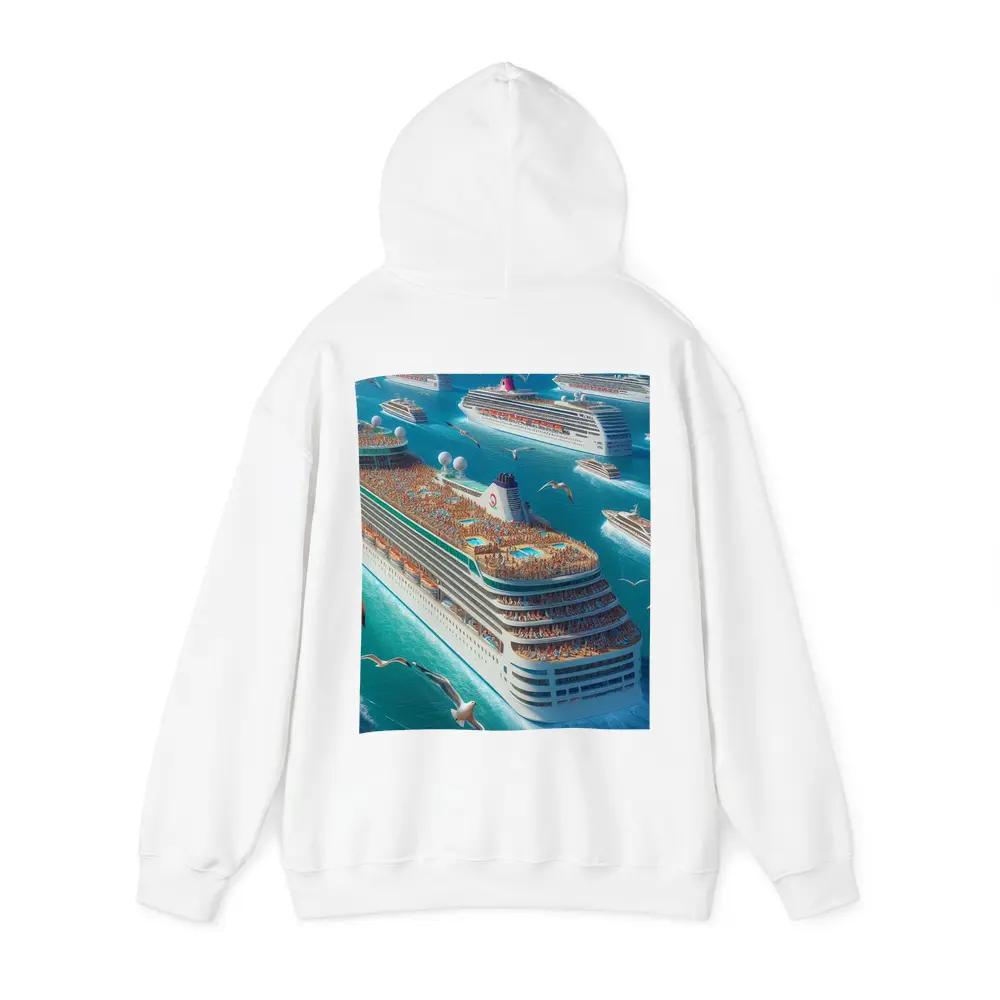 Cruise Ships Sailing Open Blue Ocean – Hoodies