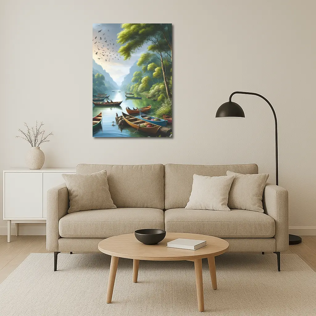 Wooden Boats on Green River Valley – Wall Art