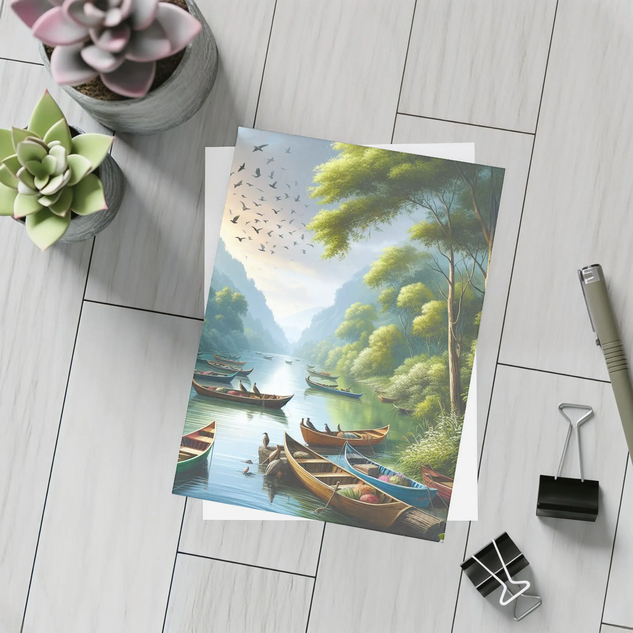 Wooden Boats on Green River Valley – Postcards