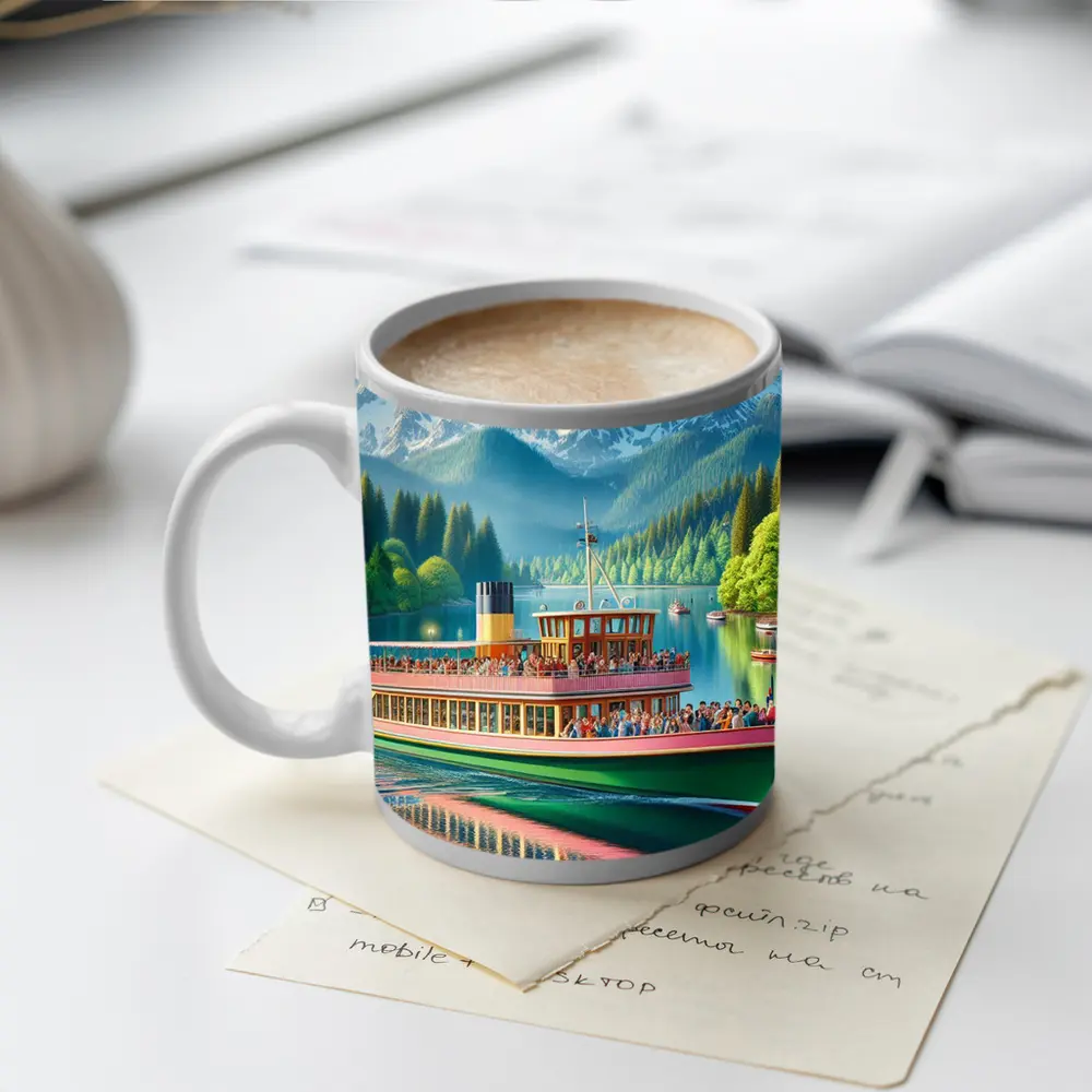 Steamboat Lake Mountain Alpine Landscape Art – Mugs