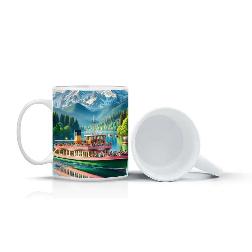 Steamboat Lake Mountain Alpine Landscape Art – Mugs
