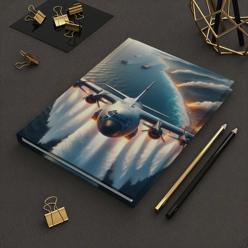 C-130 Hercules Flying Over Coastal Fires – Notebooks