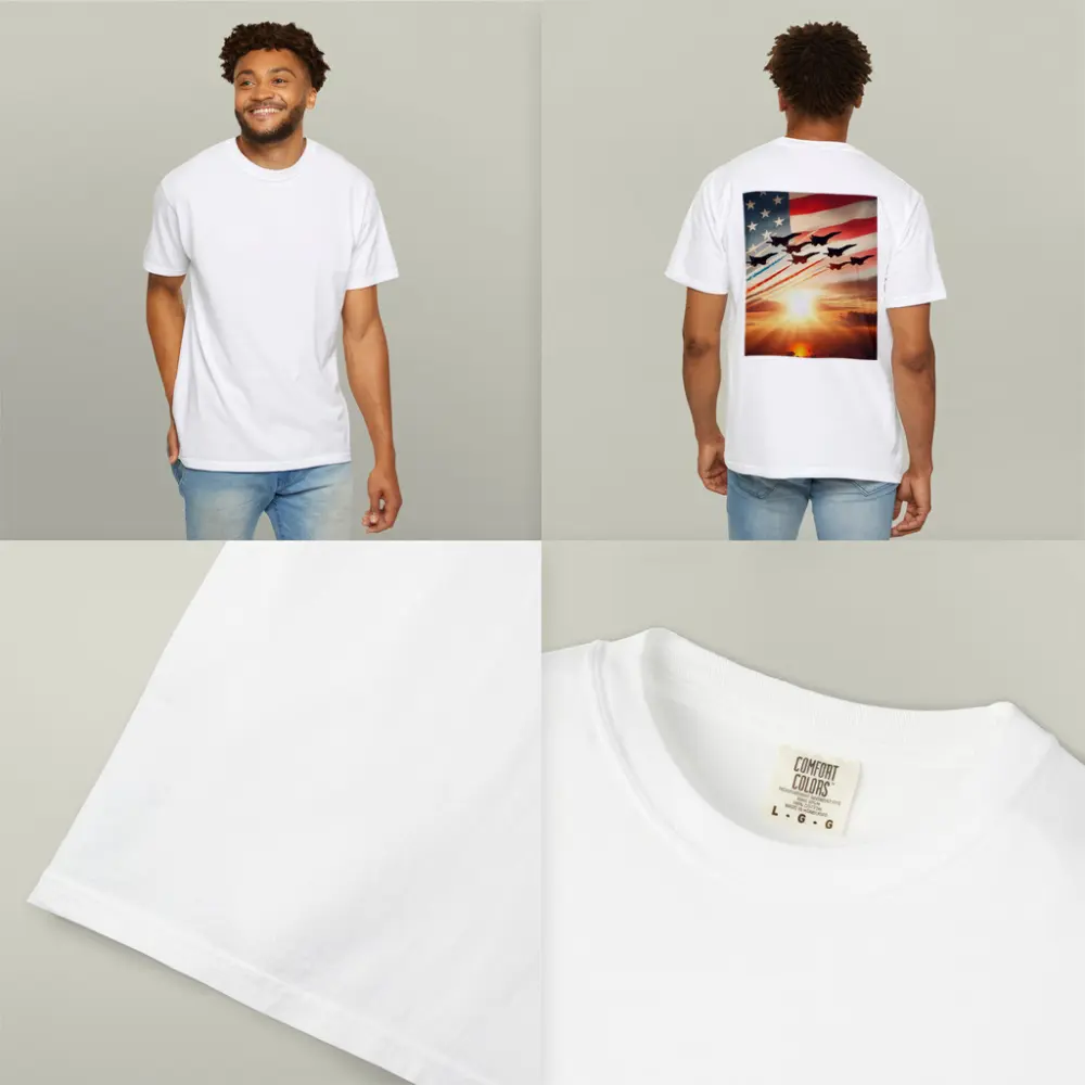Fighter Jets American Flag Sunset Sky – T-Shirts