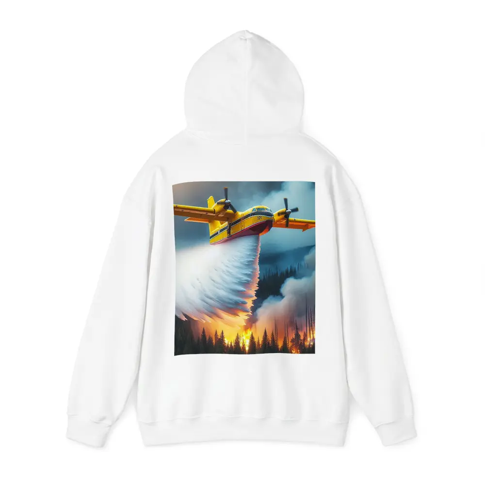 Fire Bomber Plane Dropping Water Over Forest – Hoodies