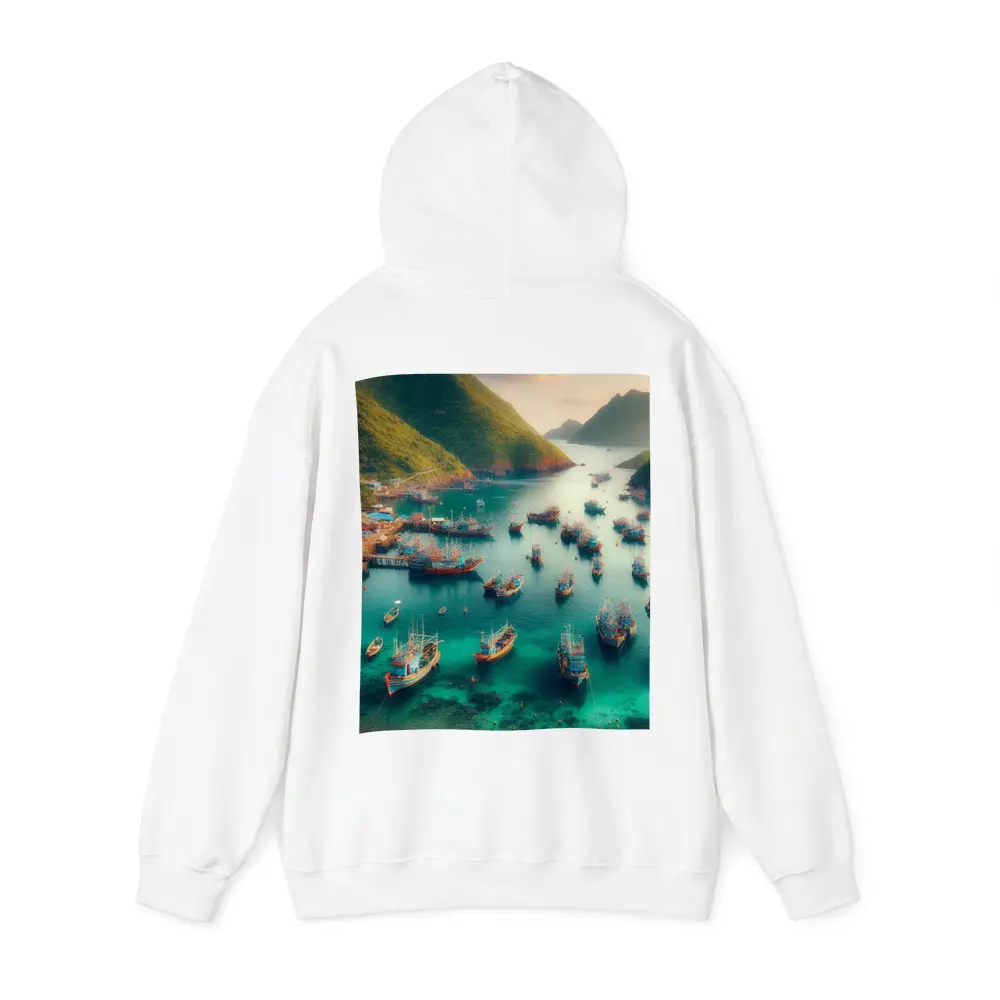 Fishing Boats Anchored in Tropical Bay – Hoodies