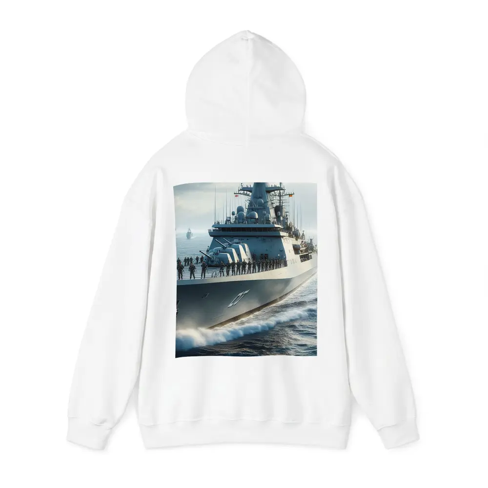 Navy Warship Crew Sailing Open Ocean – Hoodies