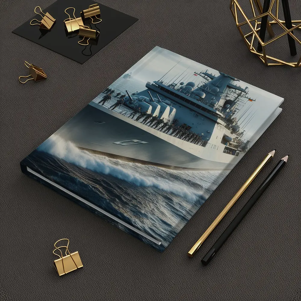 Navy Warship Crew Sailing Open Ocean – Notebooks