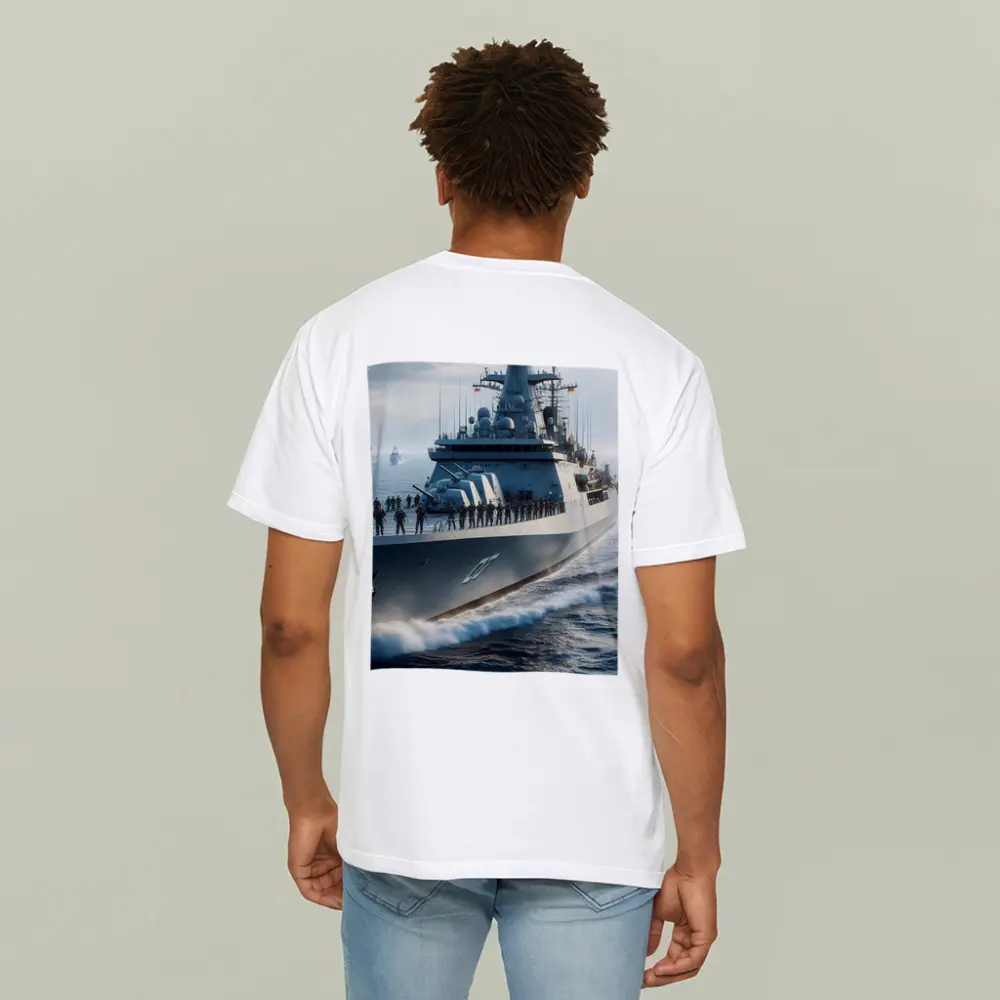 Navy Warship Crew Sailing Open Ocean – T-Shirts
