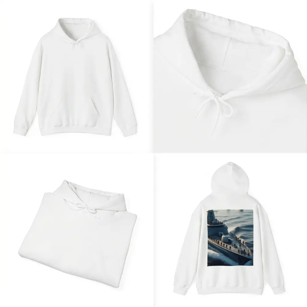Navy Warship Fleet Soldiers Open Ocean – Hoodies