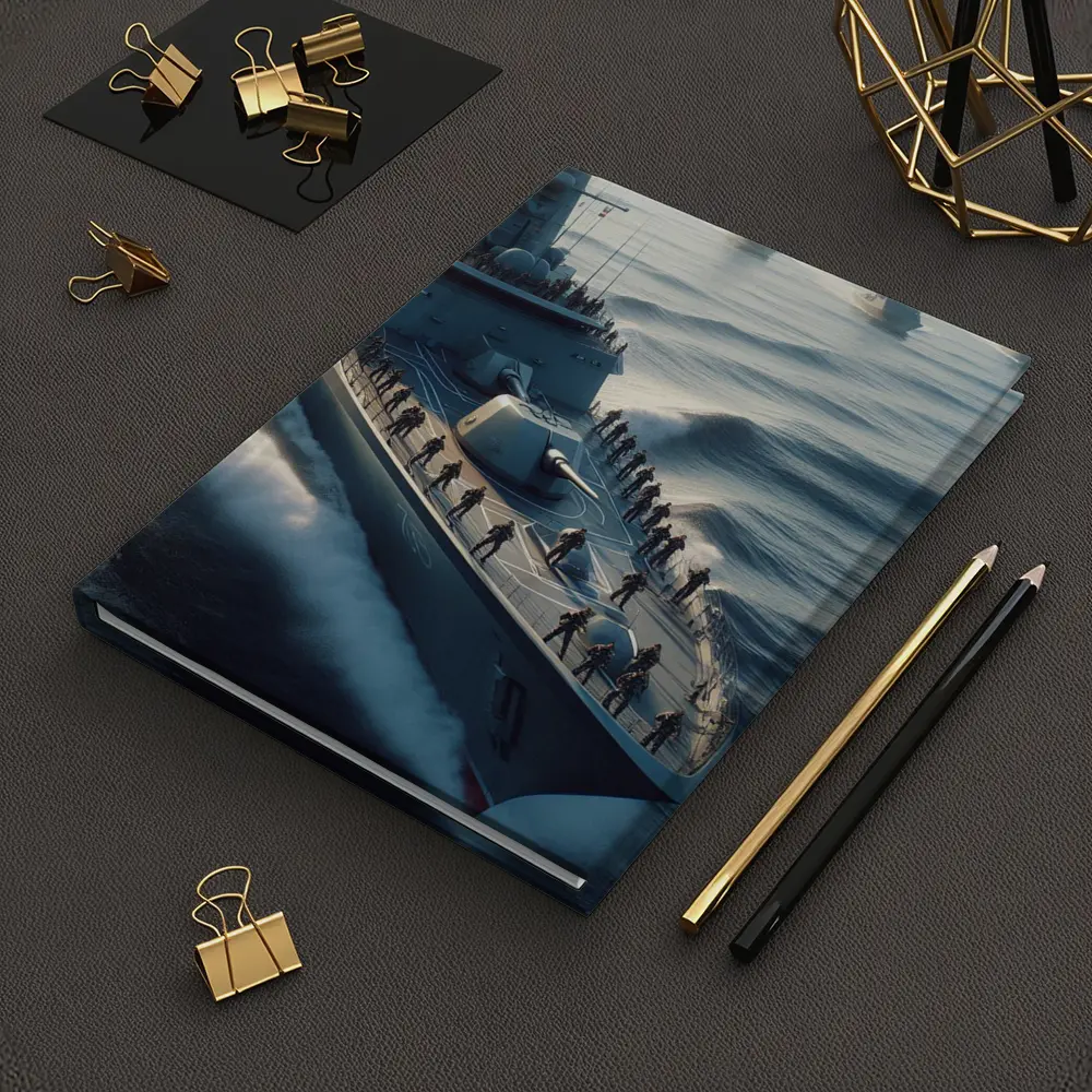 Navy Warship Fleet Soldiers Open Ocean – Notebooks