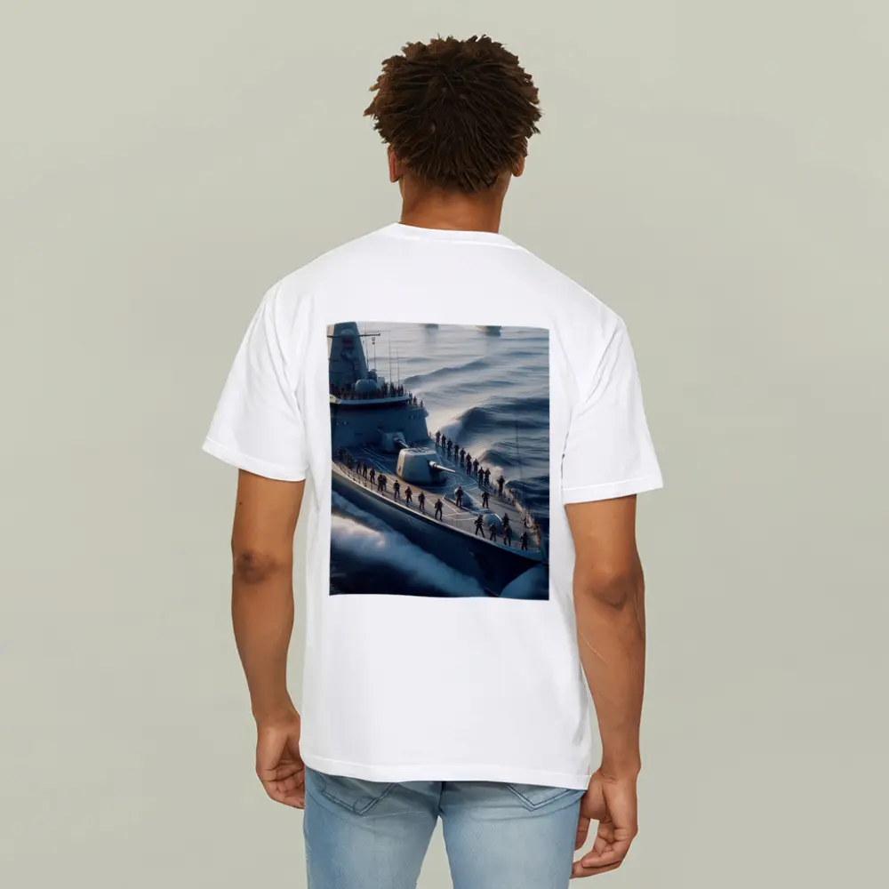 Navy Warship Fleet Soldiers Open Ocean – T-Shirts