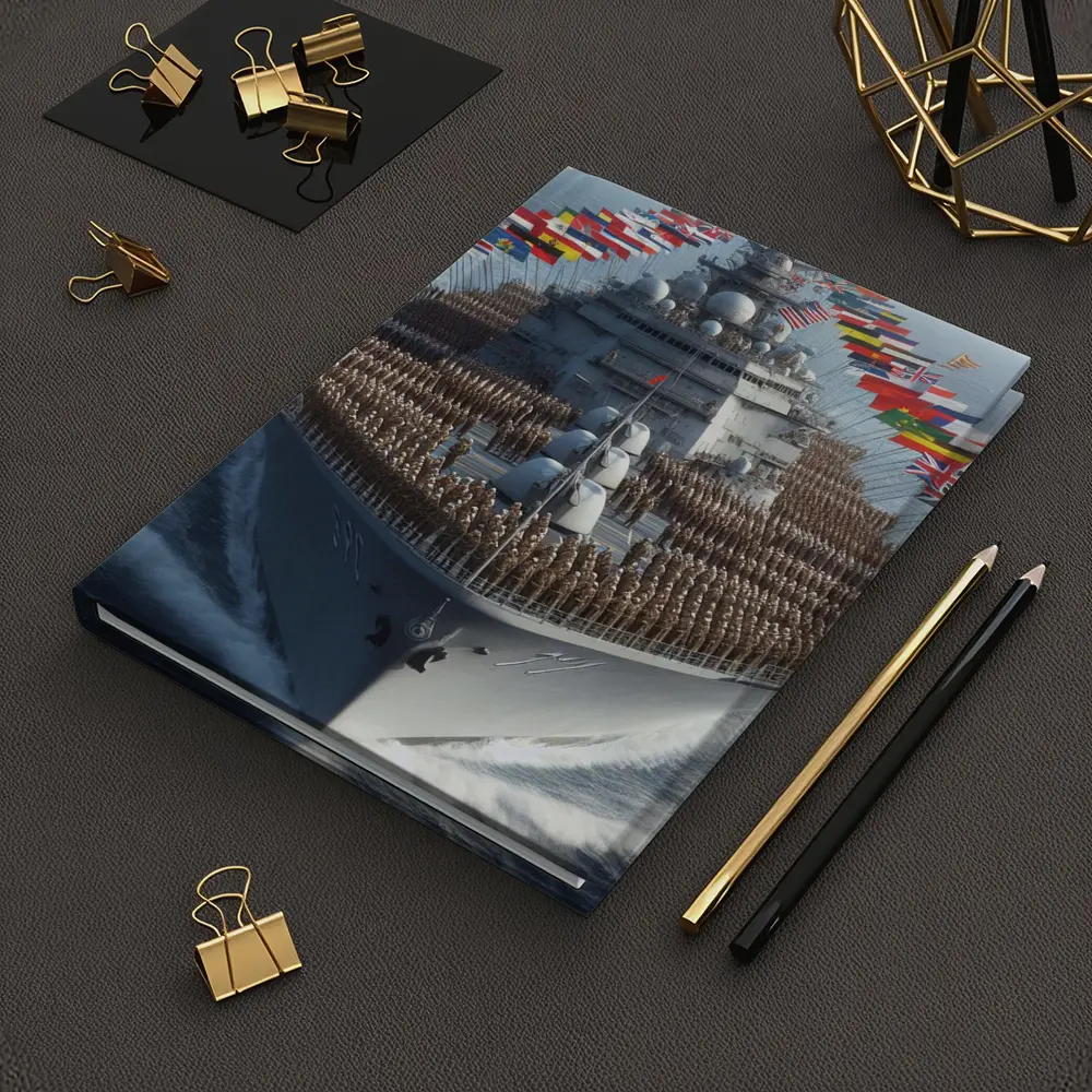 Military Warship Soldiers International Flags Ocean – Notebooks