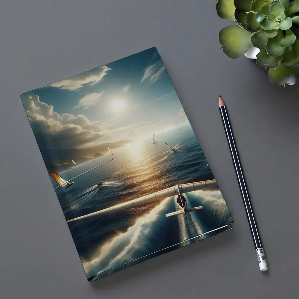 Sailing Race Ocean Sunlight Coastal Mountains – Notebooks