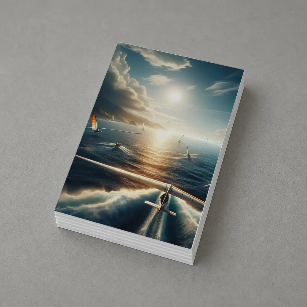 Sailing Race Ocean Sunlight Coastal Mountains – Postcards