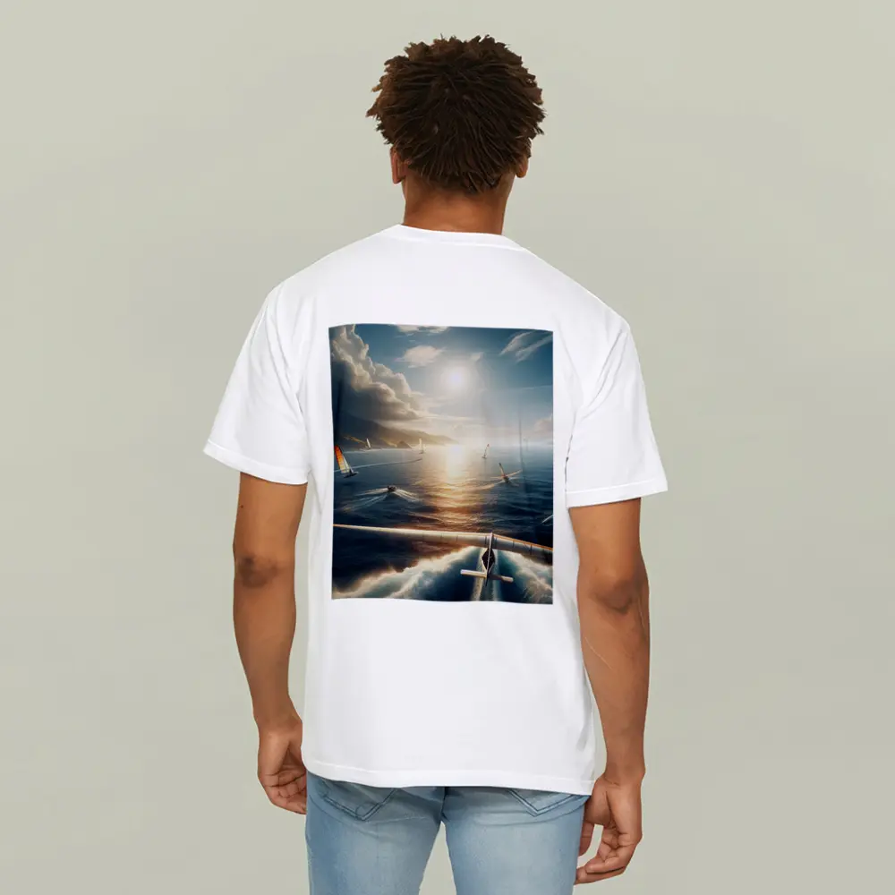 Sailing Race Ocean Sunlight Coastal Mountains – T-Shirts