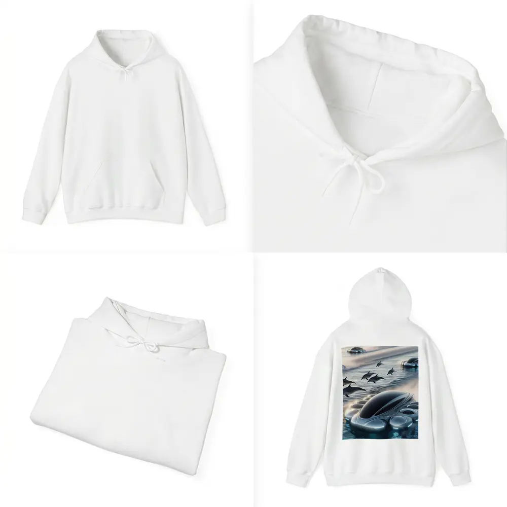 Futuristic Vehicles Dolphins Ocean Sci Fi – Hoodies