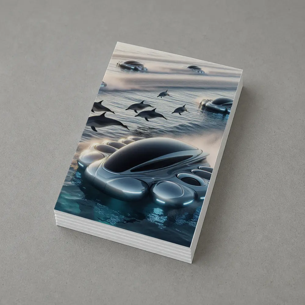 Futuristic Vehicles Dolphins Ocean Sci Fi – Postcards