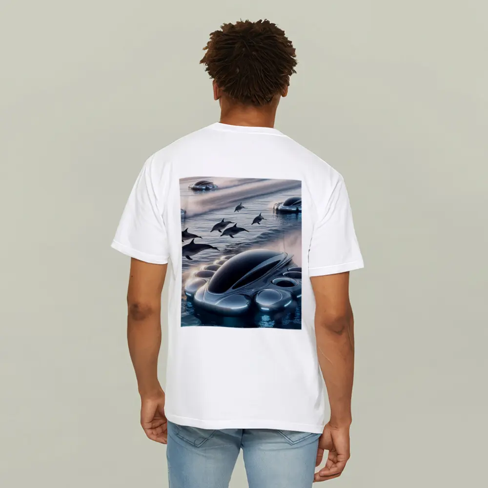 Futuristic Vehicles Dolphins Ocean Sci Fi – T-Shirts