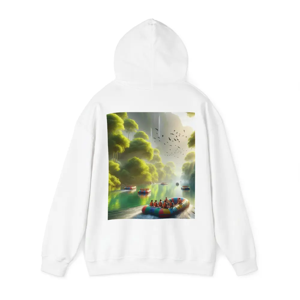 River Rafting Adventure Lush Tropical Waterfall – Hoodies