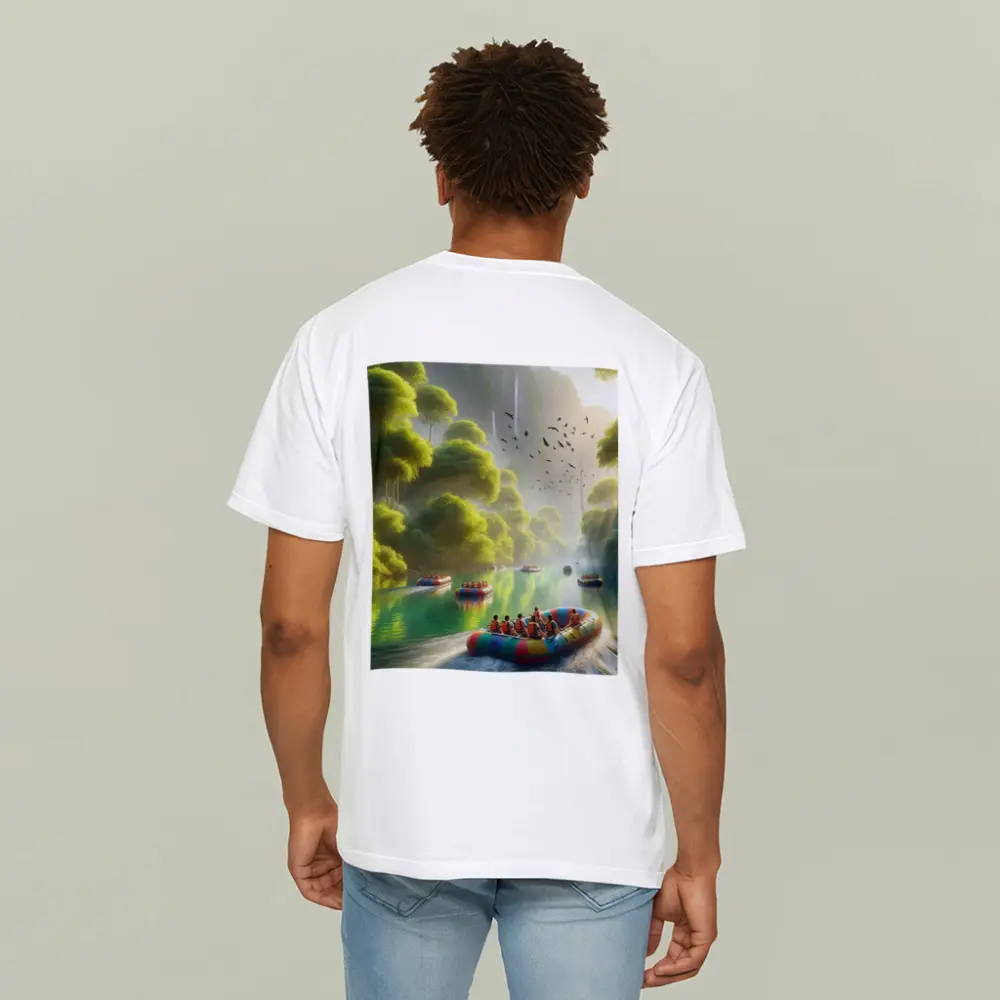 River Rafting Adventure Lush Tropical Waterfall – T-Shirts