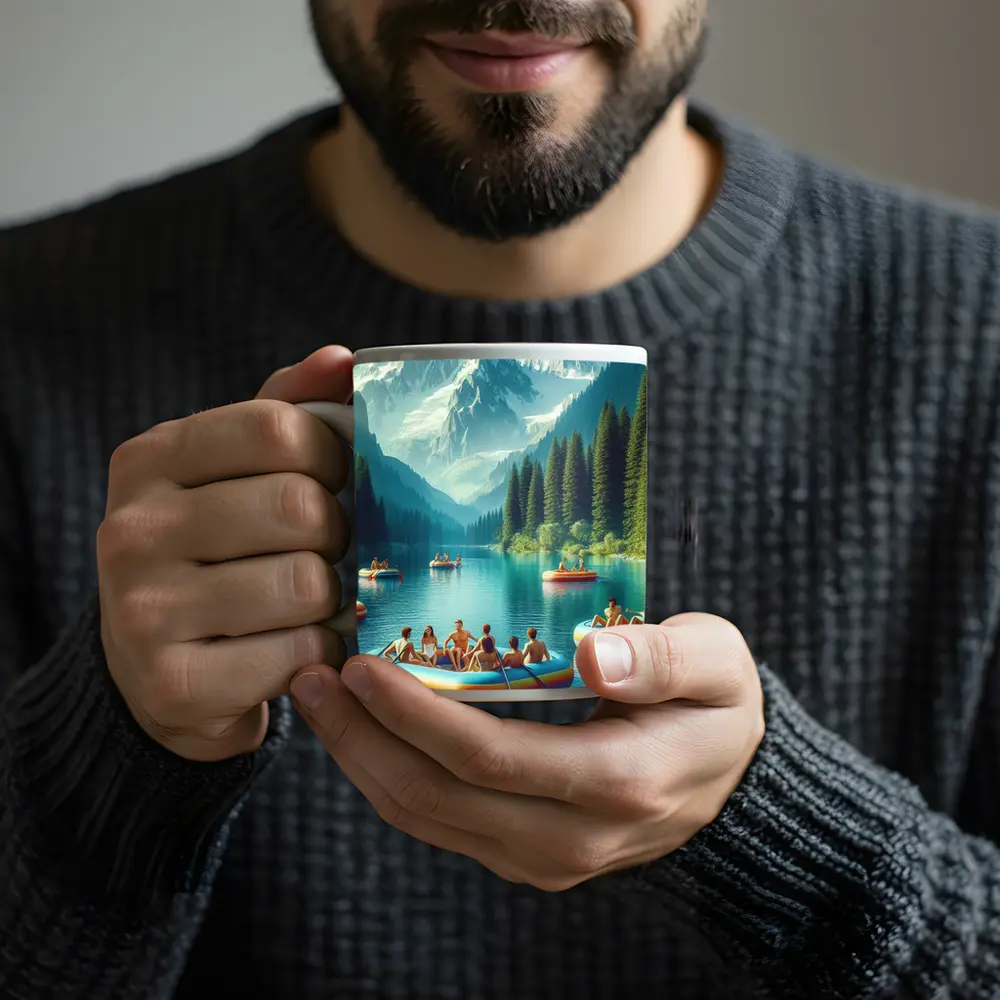 Mountain Lake Rafting Summer Outdoor Adventure – Mugs