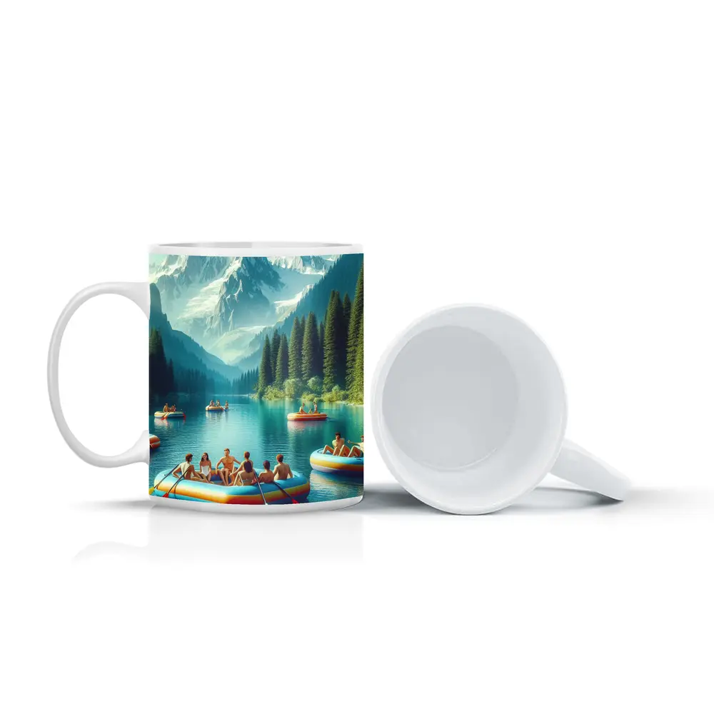 Mountain Lake Rafting Summer Outdoor Adventure – Mugs