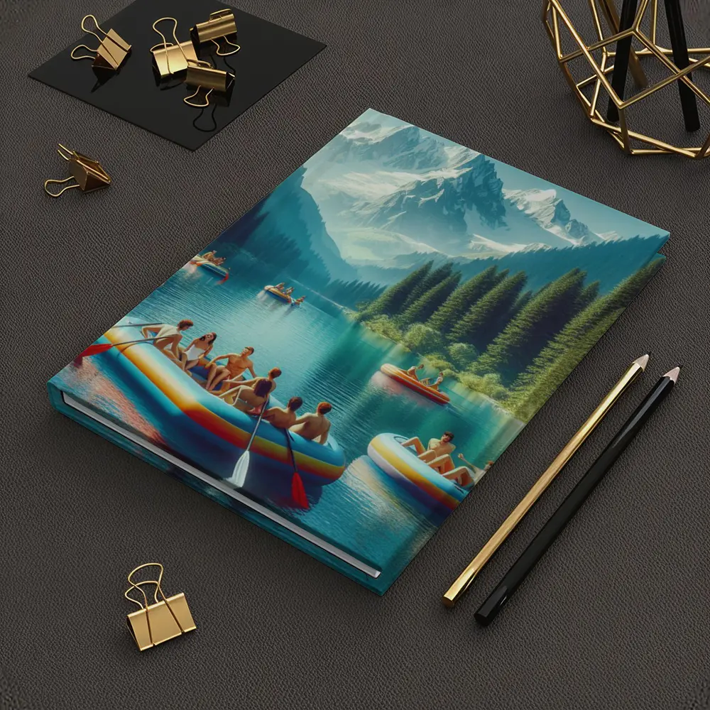 Mountain Lake Rafting Summer Outdoor Adventure – Notebooks