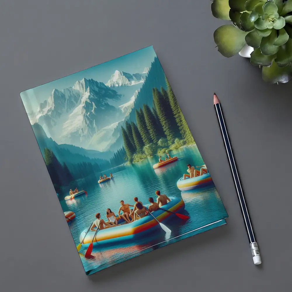 Mountain Lake Rafting Summer Outdoor Adventure – Notebooks