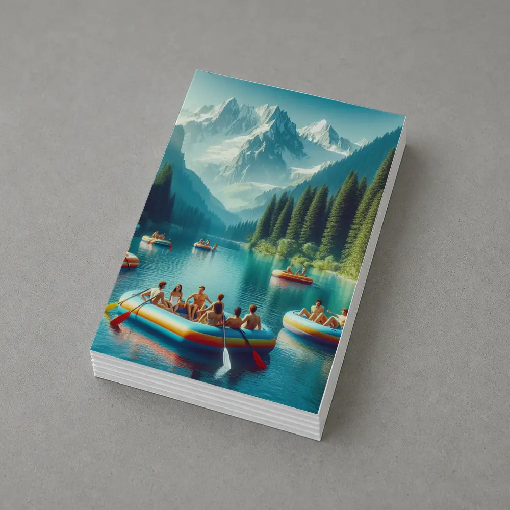 Mountain Lake Rafting Summer Outdoor Adventure – Postcards