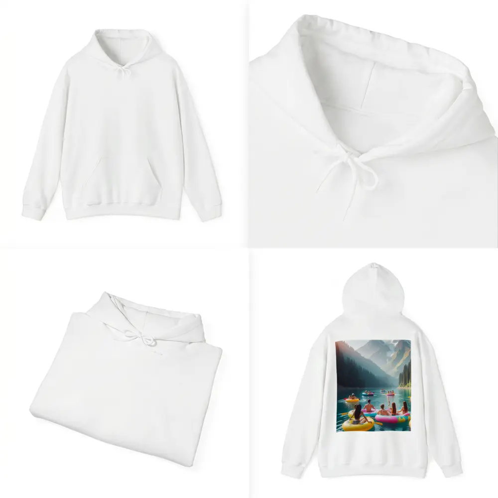 Friends Floating on Mountain Lake Summer – Hoodies