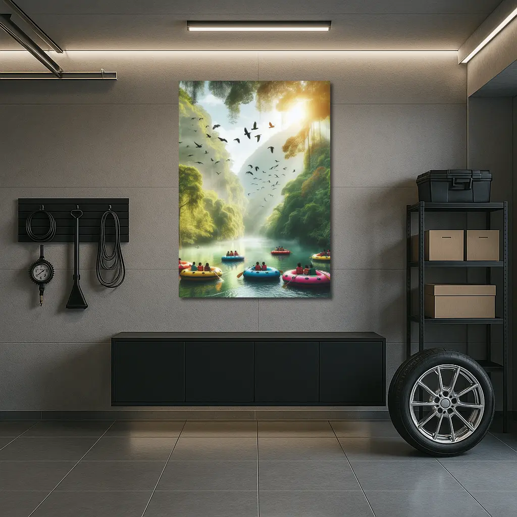 River Rafting Adventure Lush Jungle Canyon – Wall Art